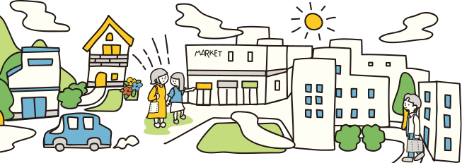 街のイラスト