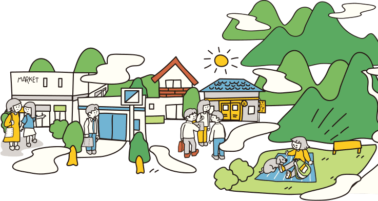 街のイラスト